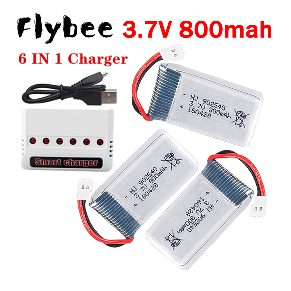 Rc Hobby Airplanes - MEW 800mAh 3.7V Lipo Battery+ 6-in-1