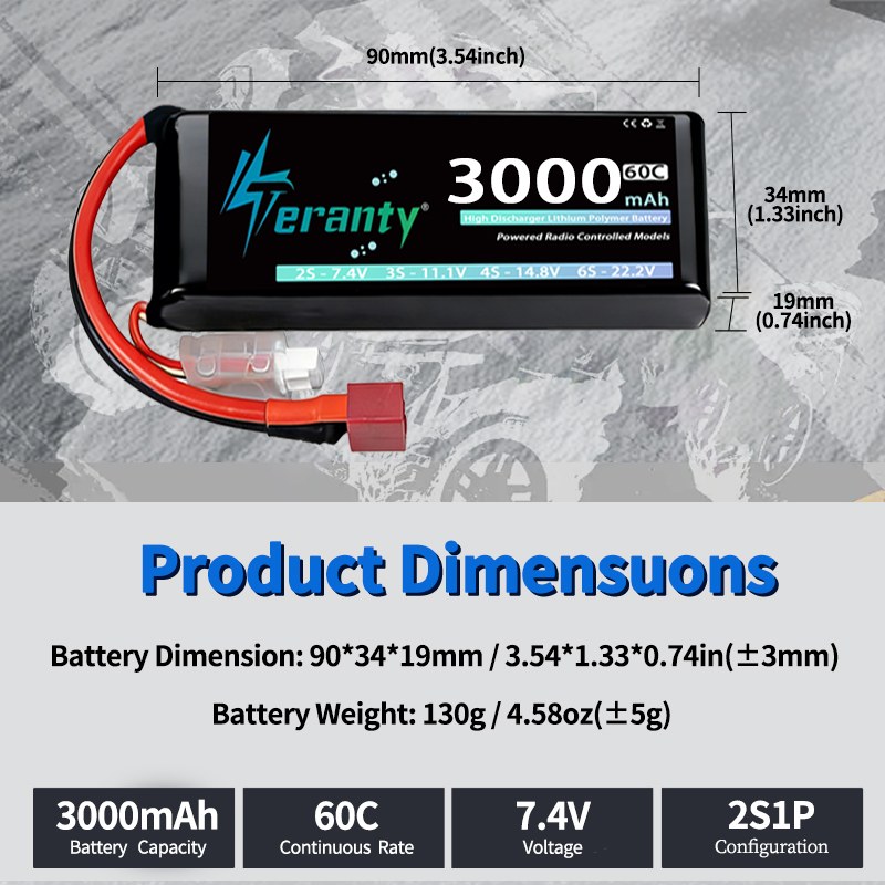 TERANTY 2S 3000mAh Lipo Batter - огляд і ціна Rc Hobby Airplanes